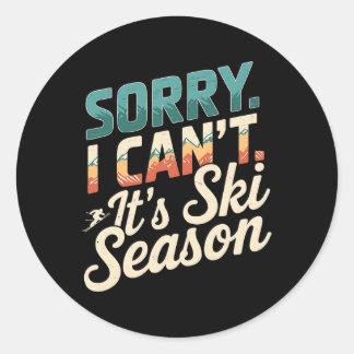 Sorry, dass ich seine Ski-Saison Wintersport 3 Runder Aufkleber