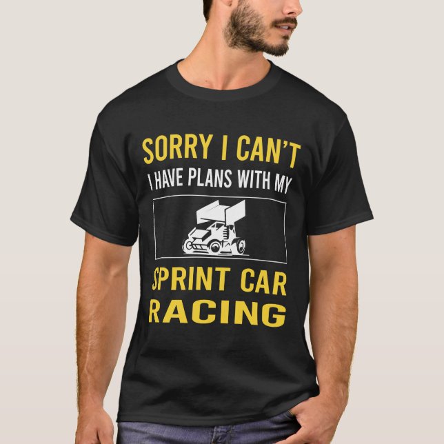 Sorry, dass ich Sprint Car Racing Cars T-Shirt (Vorderseite)