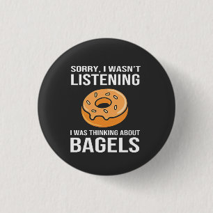 Sorry, dass ich über Bagels jüdischen Hanukkah nac Button
