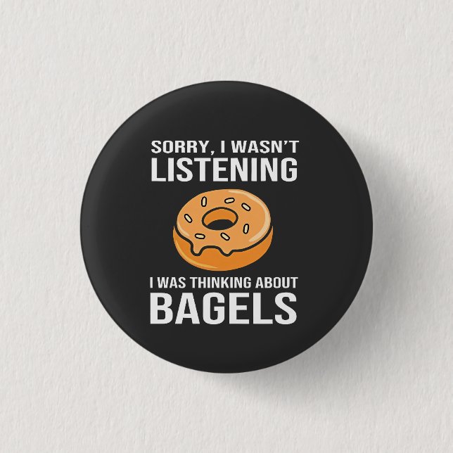 Sorry, dass ich über Bagels jüdischen Hanukkah nac Button (Vorderseite)