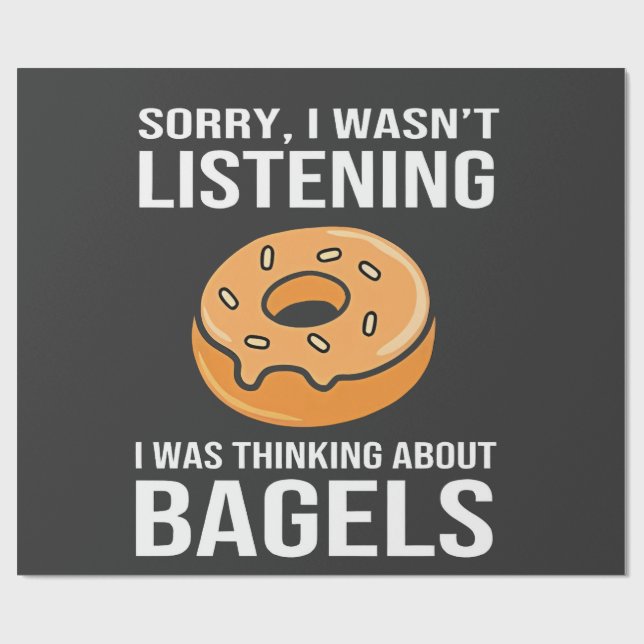 Sorry, dass ich über Bagels jüdischen Hanukkah nac Geschenkpapier (Flach)