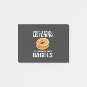 Sorry, dass ich über Bagels jüdischen Hanukkah nac Post-it Klebezettel