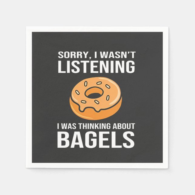 Sorry, dass ich über Bagels jüdischen Hanukkah nac Serviette (Vorderseite)