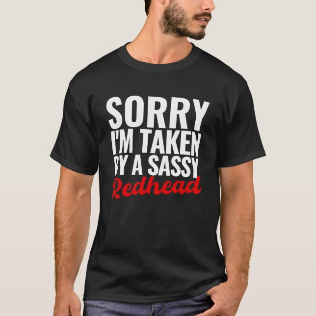 Sorry, dass ich von einer Sassy Redhead Husband-Eh T-Shirt (Vorderseite)