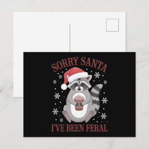Sorry, dass Santa I war Feral Weihnachtsmarathon Feiertagspostkarte