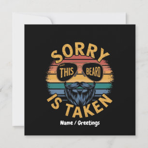 Sorry, dieser Bart ist Funny Vintag Design genomme Einladung