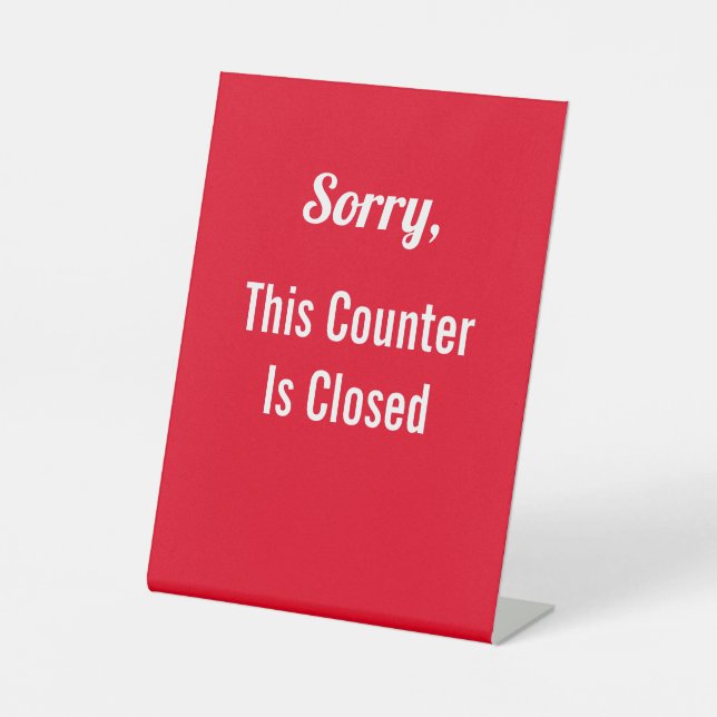 Sorry, dieser Zähler ist rot und weiß. Sockelschild (Vorderseite)