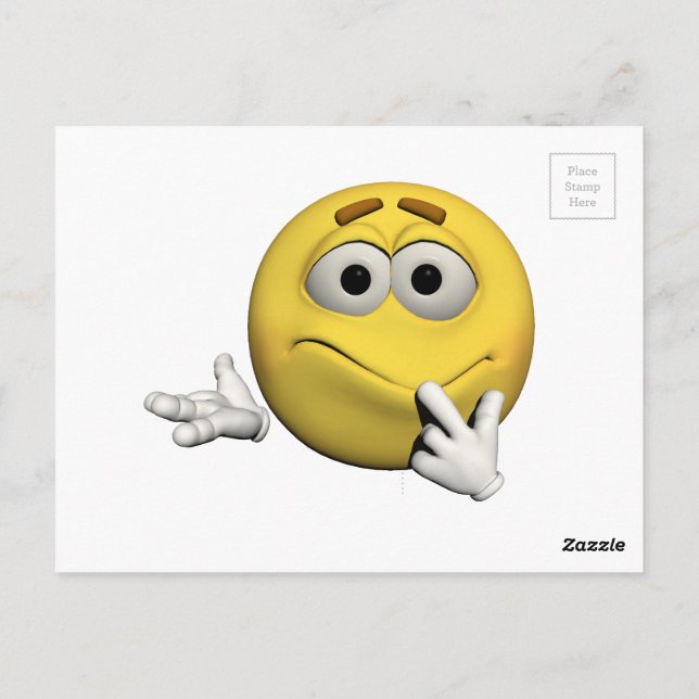 Sorry emoticon postkarte (Rückseite)