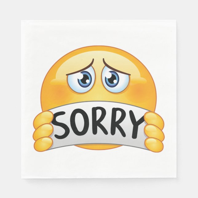 Sorry Emoticon Serviette (Vorderseite)