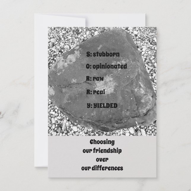 Sorry Flat Greeting Card (Vorderseite)