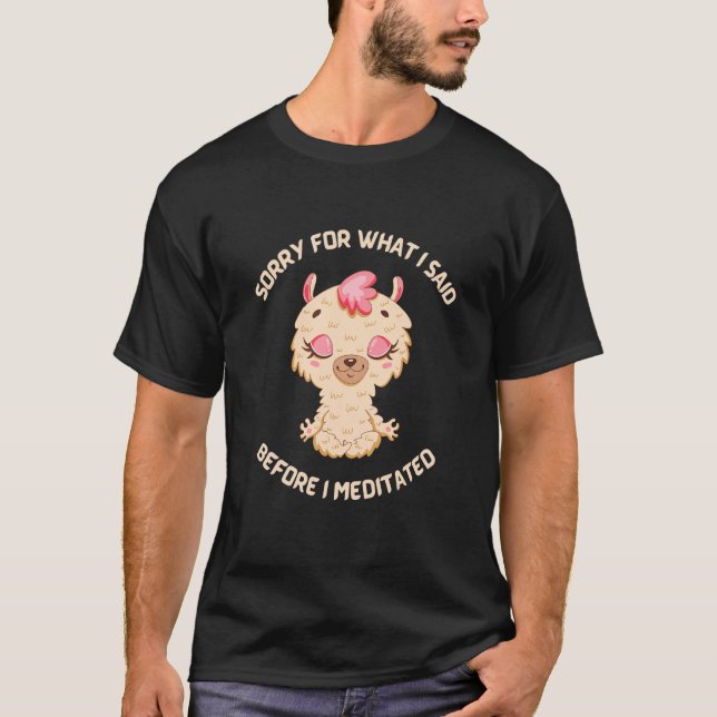 Sorry For What I Said Befoure I Meditated T-Shirt (Vorderseite)
