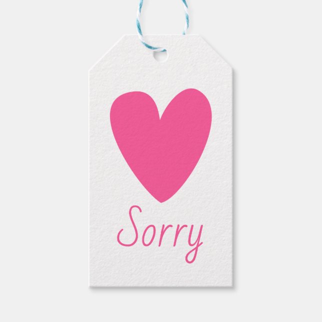 Sorry Gift Tags Geschenkanhänger (Vorderseite)