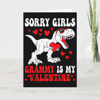 Sorry Girls Grammy ist mein Valentins-Dinosaurier Karte