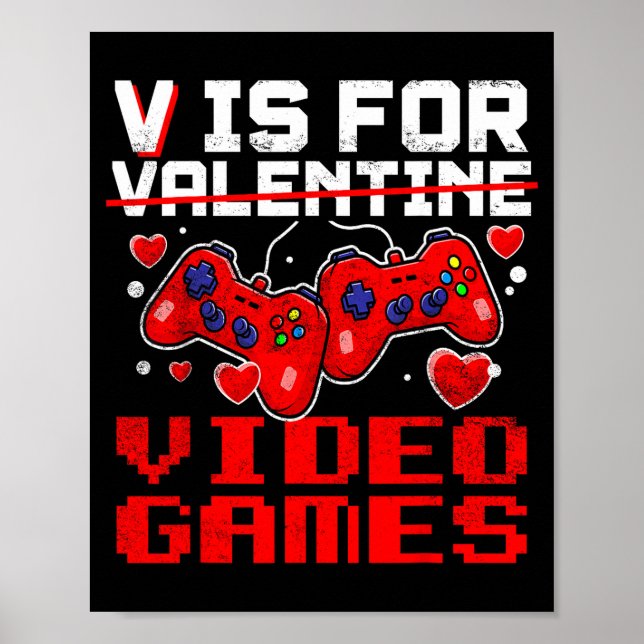 Sorry Girls I Only Love Video Games And My Mom Vin Poster (Vorne)
