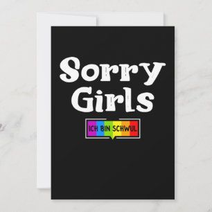 Sorry Girls Lesbian Gay Bisexual Transgender Gesch Einladung