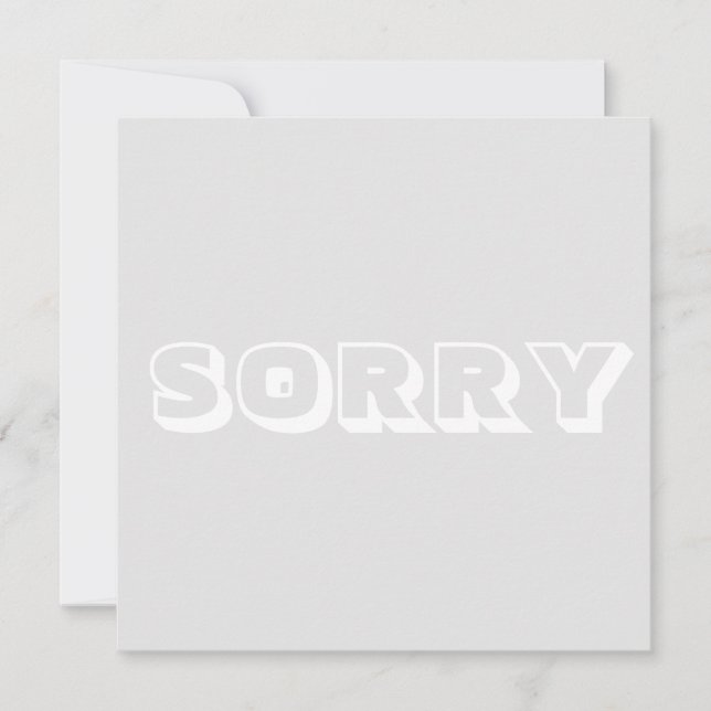 Sorry, hellgrau, modern fett karte (Vorderseite)
