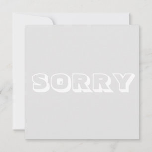 Sorry, hellgrau, modern fett karte