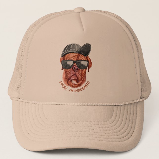 SORRY I BIN INDOGNITO (Französischer Mastiff) lust Truckerkappe (Vorderseite)