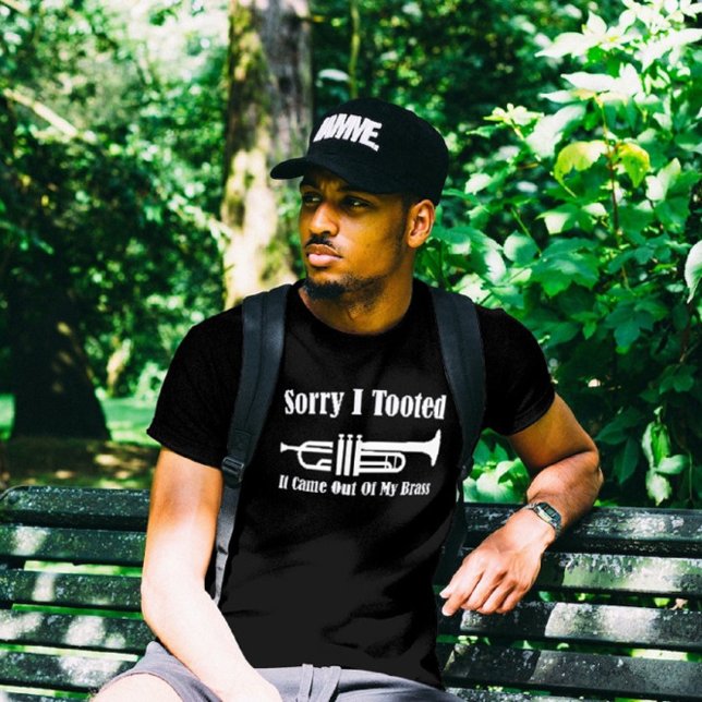 Sorry I Tooot Funny Trumpet Player Music T-Shirt (Von Creator hochgeladen)