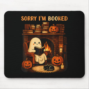 Sorry, ich bin gebucht Ghost Reading Book Lover Sc Mousepad