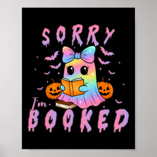 Sorry, ich bin Ghost Reading Halloween Book-Liebe Poster