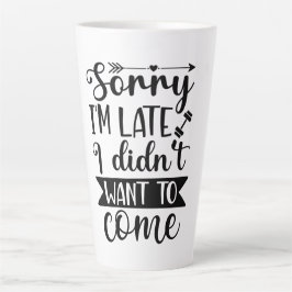 Sorry, ich bin zu spät, ich habe nicht Gewollt, um Milchtasse