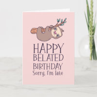 Sorry, ich bin zu spät Niedlich Sloth Funny Belate