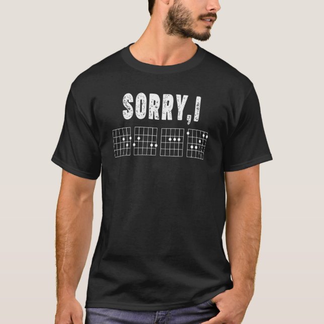 Sorry, ich DGAF Chords Gitarre Gitarrist Musicians T-Shirt (Vorderseite)