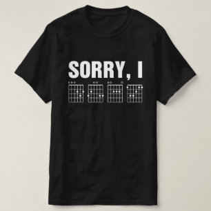 Sorry, ich DGAF Funny Hidden Message Guitar Chords T-Shirt
