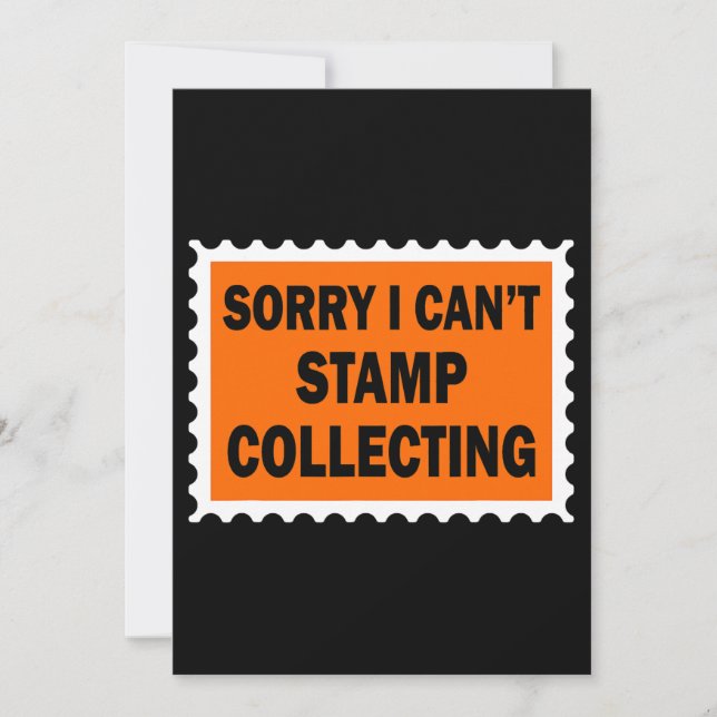 Sorry, ich kann Briefmarke nicht sammeln Historisc Einladung (Vorderseite)
