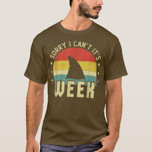 Sorry, ich kann seine Woche Funny Retro Shark Even T-Shirt