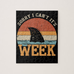 Sorry, ich kann seine Woche nicht Funny Shark Gesc Puzzle