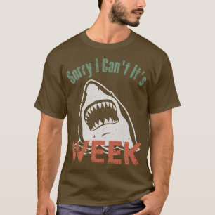 Sorry, ich kann seine Woche Vintag Retro-Hai nicht T-Shirt