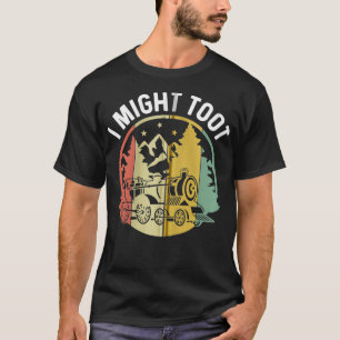 Sorry, ich Tooted Zug Retro Railroad Dampfzug En T-Shirt