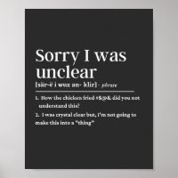 Sorry, ich war unklar lustige Definition