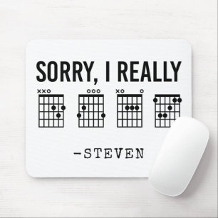Sorry, ich wirklich DGAF Gitarren Akkorde Funny Cu Mousepad