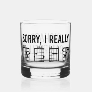 Sorry, ich wirklich DGAF Gitarren Akkorde Funny Cu Whiskyglas