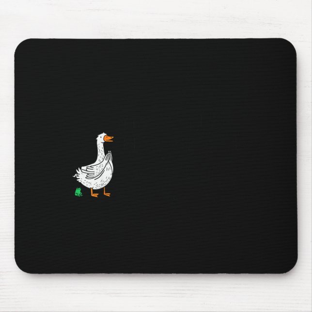 Sorry I'm Late Funny Goose Christian Bible Verse F Mousepad (Vorne)