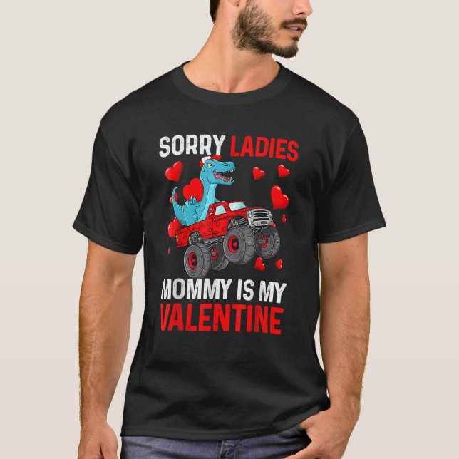 Sorry Ladies Mommy Is My Valentine Red Plaid Toddl T-Shirt (Vorderseite)