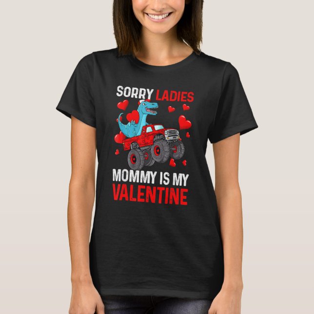 Sorry Ladies Mommy Is My Valentine Red Plaid Toddl T-Shirt (Vorderseite)