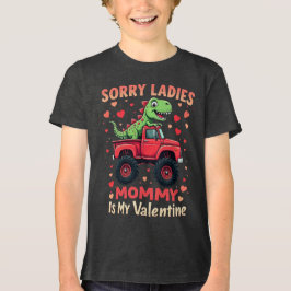 Sorry Ladys Mommy ist mein Valentine Dinosaurier T Tri-Blend Shirt