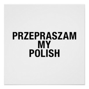 Sorry Meine Polnisch-Sprache Poster