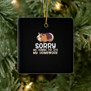 Sorry My Guinea Pig Ate my Homework Cute Pet Keramikornament