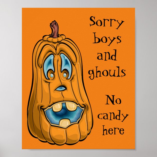 Sorry No Candy Halloween Türsigne Poster (Vorne)