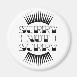 Sorry Not Retro Typografie Magnet
