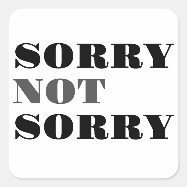Sorry Not Stickers (Vorderseite)