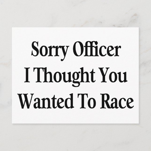 Sorry Officer Postkarte (Vorderseite)