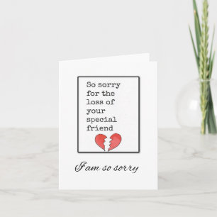 Sorry Pet Sympathy Card, Text Karte