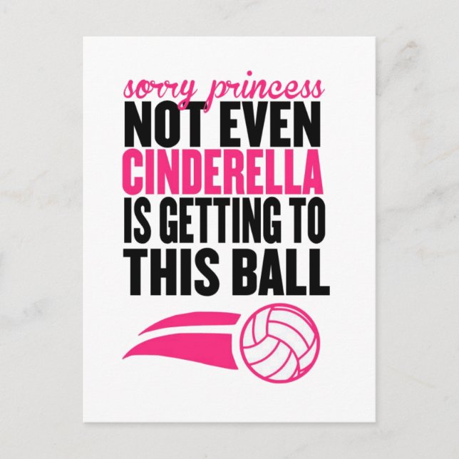 Sorry Princess Volleyball Ball" Postkarte (Vorderseite)