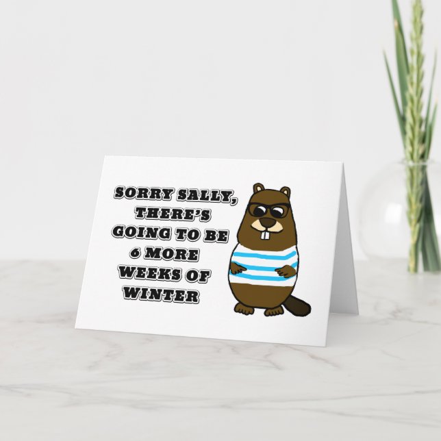 Sorry Sally, 6 weitere Wochen Winter Karte (Vorderseite)